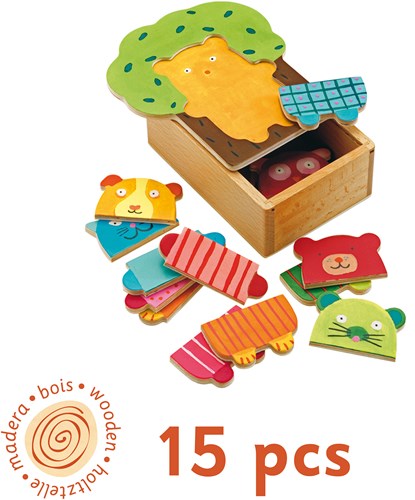 Djeco houten puzzel Arbra Doudou - 15 stuks - educatief speelgoed-2