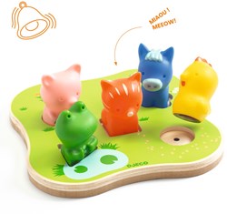Djeco puzzle sonore en bois Caconimo - jouet éducatif FSC