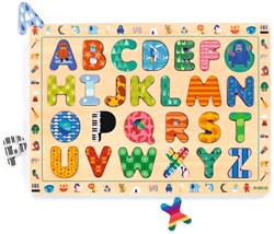 Djeco puzzle en bois ABC International jouet éducatif FSC