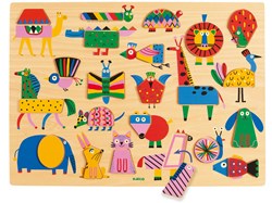 Djeco puzzle en bois jouet - Puzzlo Geo - FSC 100% durable