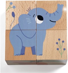 Djeco puzzle en bois Wild & Co - FSC 100% - animaux sauvages