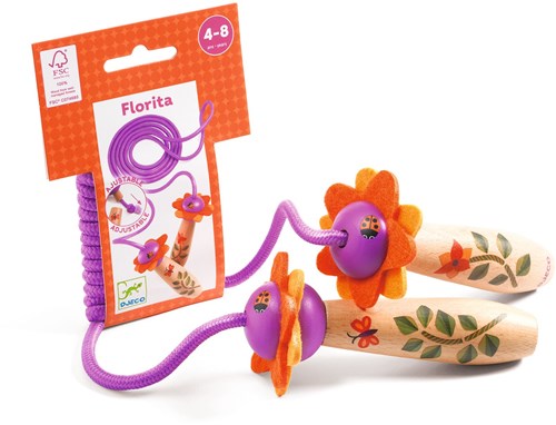 Djeco springtouw speelgoed - verstelbare Florita FSC 100% kwaliteit-3