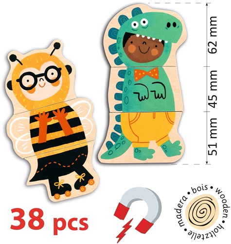Djeco aimants en bois Fancy-up - jouet éducatif FSC-2
