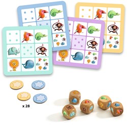 Djeco klassiek spel Yams - houten dobbelstenen kinderspel