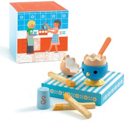 Djeco jouets - Set en bois œuf à la coque pour enfants