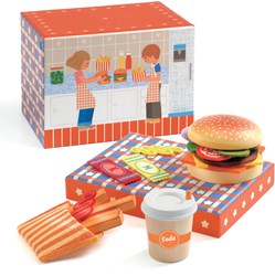 Djeco jouet set américain - gourmandises en bois FSC 100%