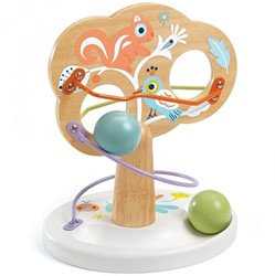 Djeco houten baby speelgoed BabyTree - educatief ballenspel
