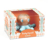 Djeco jouet bébé anneau de dentition BabySquidi - bois FSC et silicone-3