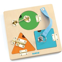 Djeco houten baby speelgoed LockBasic - motoriek speelgoed FSC