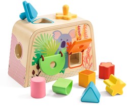 Djeco boîte à formes en bois Multi Boita - jouet éducatif bébé
