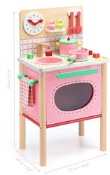 Djeco jouet de cuisine cuisine en bois Lila's cooker rose