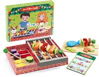 Djeco jouet de cuisine Joe & Max grill - set barbecue en bois pour enfants