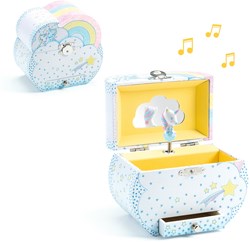 Djeco boîte à musique licorne boîte à bijoux FSC MIX - cadeau enfant