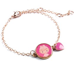 Djeco bracelet elfe tinyly - Bracelet enfant doré avec médaillon