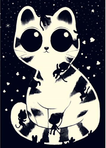 Djeco puzzel katten - fluorescerende legpuzzel 50 stukjes FSC karton-2