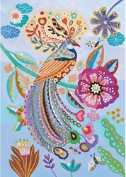 Djeco puzzel Sparkling bird - 50 stukjes - glitter FSC karton
