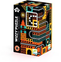 Djeco puzzle ville - jouet magique carton FSC-2