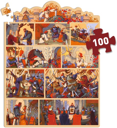 Djeco puzzel - kinderpuzzel Le Roi Arthur ridder avontuur-2