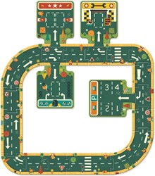 Djeco autoweg puzzel - speelset voor kinderen - kartonnen wegen