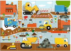 Djeco puzzel bouwplaats - reuzenpuzzel 12+5 stuks