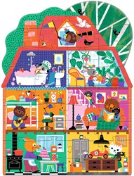 Djeco puzzle maison p'tits copains - 36 pièces - carton FSC MIX