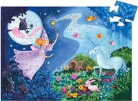 Djeco silhouetpuzzel fee en eenhoorn - 36 stukjes FSC karton