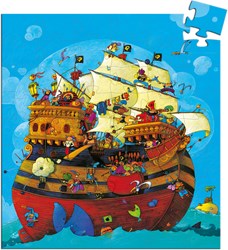 Djeco puzzel Barbarossa's schip - 54 stukjes - bootvormige doos