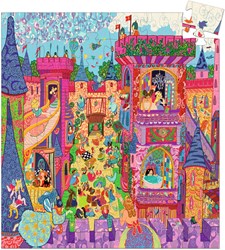 Djeco puzzel sprookjeskasteel - silhouetpuzzel 54 stukjes FSC karton