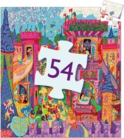 Djeco puzzel sprookjeskasteel - silhouetpuzzel 54 stukjes FSC karton-2