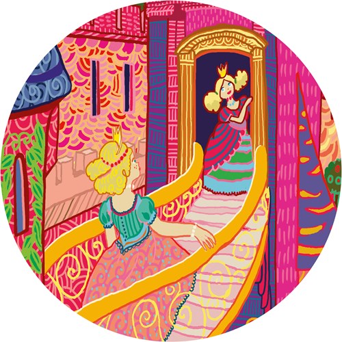 Djeco puzzel sprookjeskasteel - silhouetpuzzel 54 stukjes FSC karton-3