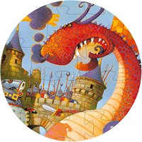Djeco silhouetpuzzel ridder en draak - 54 stukjes - kinderpuzzel-3