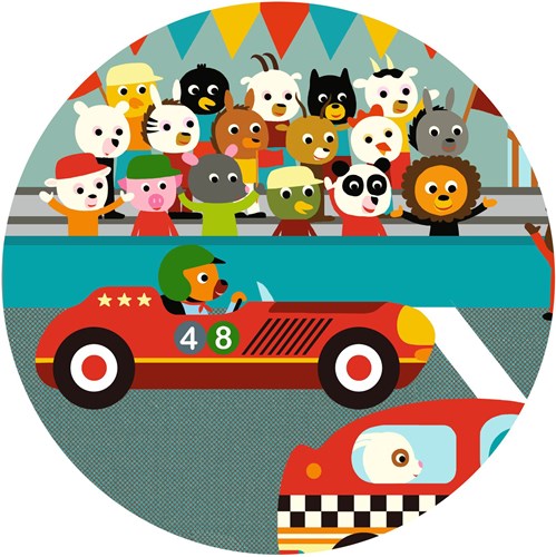 Djeco silhouetpuzzel raceauto - kleurrijke legpuzzel FSC karton-3