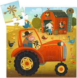 Djeco puzzel tractor - kinderpuzzel 16 stukjes