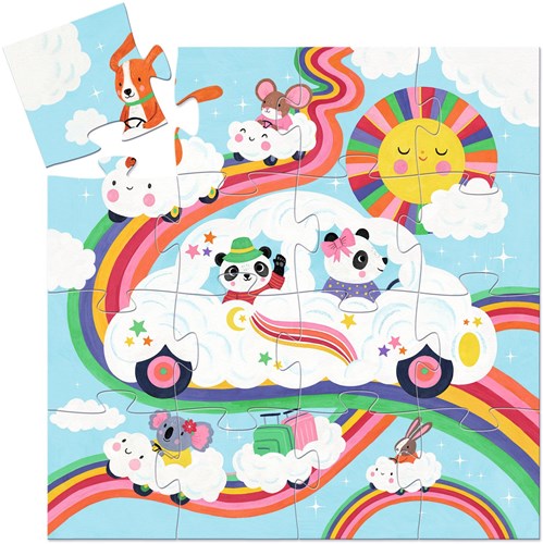 Djeco puzzel speelgoed Voiture nuage 16 stukjes FSC MIX