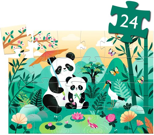 Djeco puzzel dieren Leo de panda 24 stukjes FSC karton-2