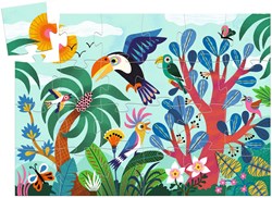 Djeco puzzle Coco le Toucan - carton FSC - 24 pièces - jouet coloré