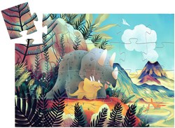 Djeco puzzle silhouette Teo le dino - 24 pièces - carton FSC