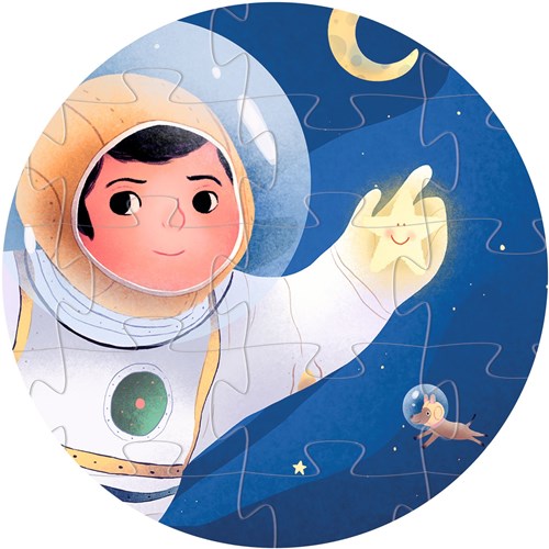 Djeco puzzel astronaut maan 36 stukjes FSC karton kinderpuzzel-3