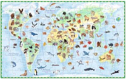 Djeco dieren puzzel Wereld's animals 100 stukjes educatief FSC