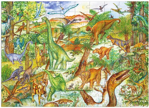 Djeco Dinosaures 100 pcs + livret