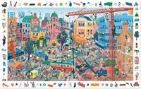 Djeco puzzel - 200 stukjes stad - kleurrijke legpuzzel voor kinderen