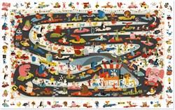 Djeco puzzel autosport - observatiepuzzel 54 stukjes FSC karton