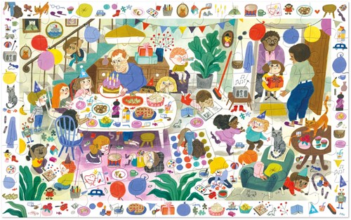 Djeco puzzel verjaardag - observatiepuzzel 54 stukjes kinderen