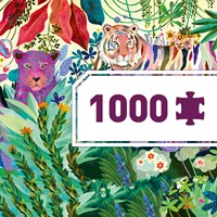 Djeco puzzel Rainbow Tigers - kleurrijke legpuzzel 1000 stukjes FSC-2