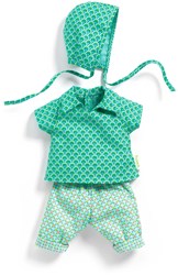 Djeco vêtements de poupée Zazen - Tenue bébé Petit Pan coton