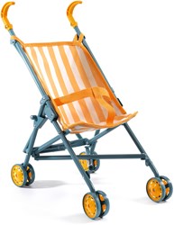 Djeco accessoires Sunshine wandelwagen - poppenbuggy 54 cm geel