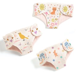 Djeco accessoires poupée POMEA couches - jouet soin poupée