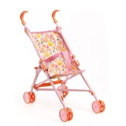 Djeco accessoires poppenwagen Flowers - 54 cm lichtgewicht buggy