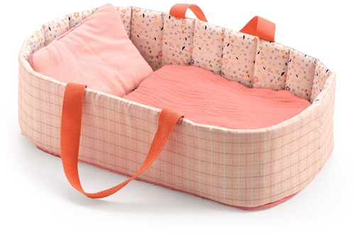 Djeco accessoires berceau Pink Lines lit poupée coton