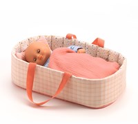 Djeco accessoires berceau Pink Lines lit poupée coton-2